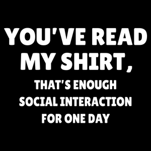 Read My Shirt Funny T Shirt