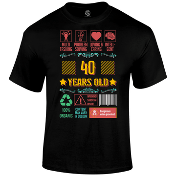 40 Years Old T Shirt