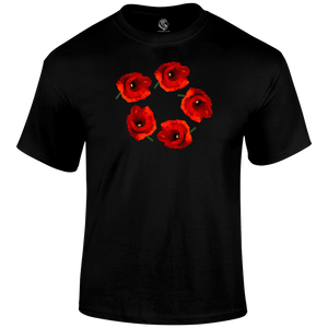 Poppy Circle Remembrance Day T Shirt