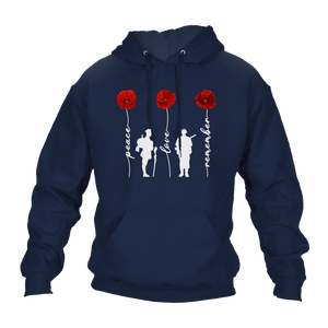 Peace And Love Remembrance Day Hoodie
