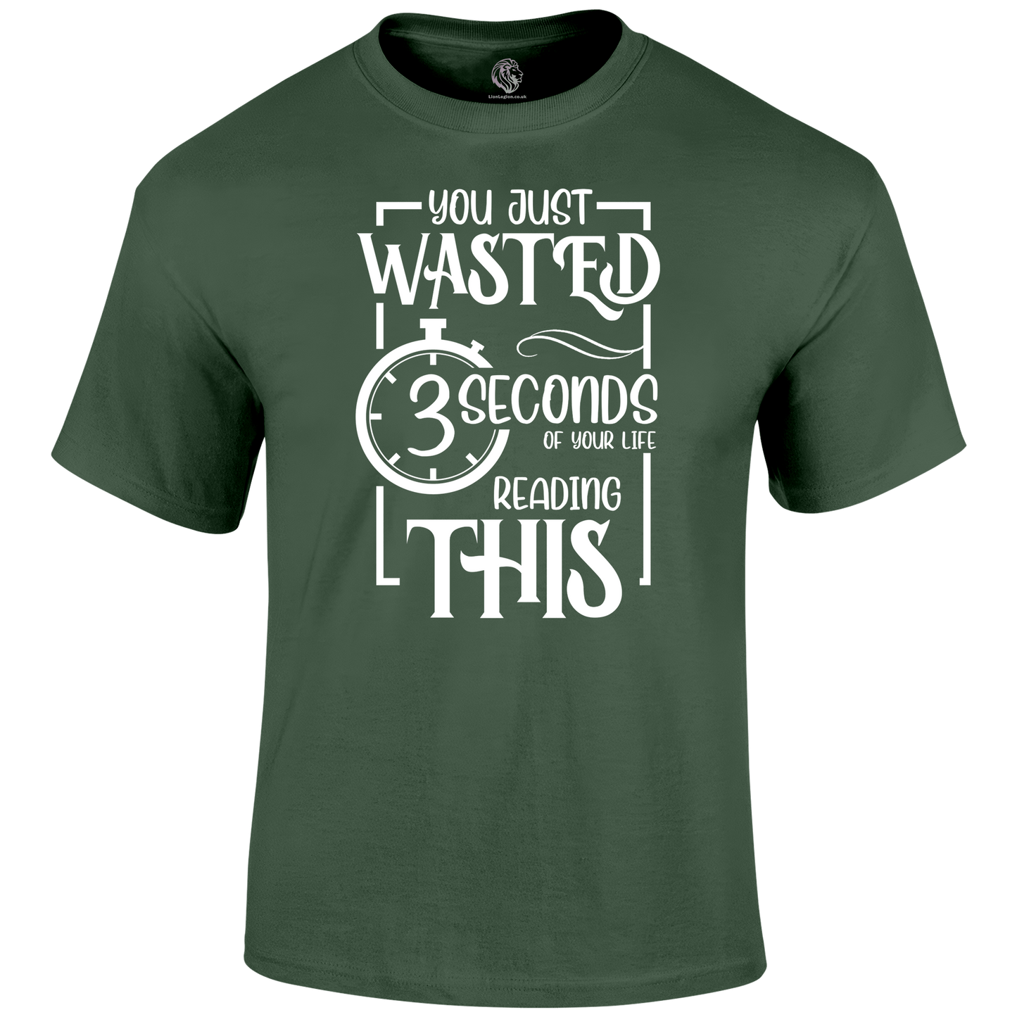 Wasted 3 Seconds T Shirt by Lion Legion