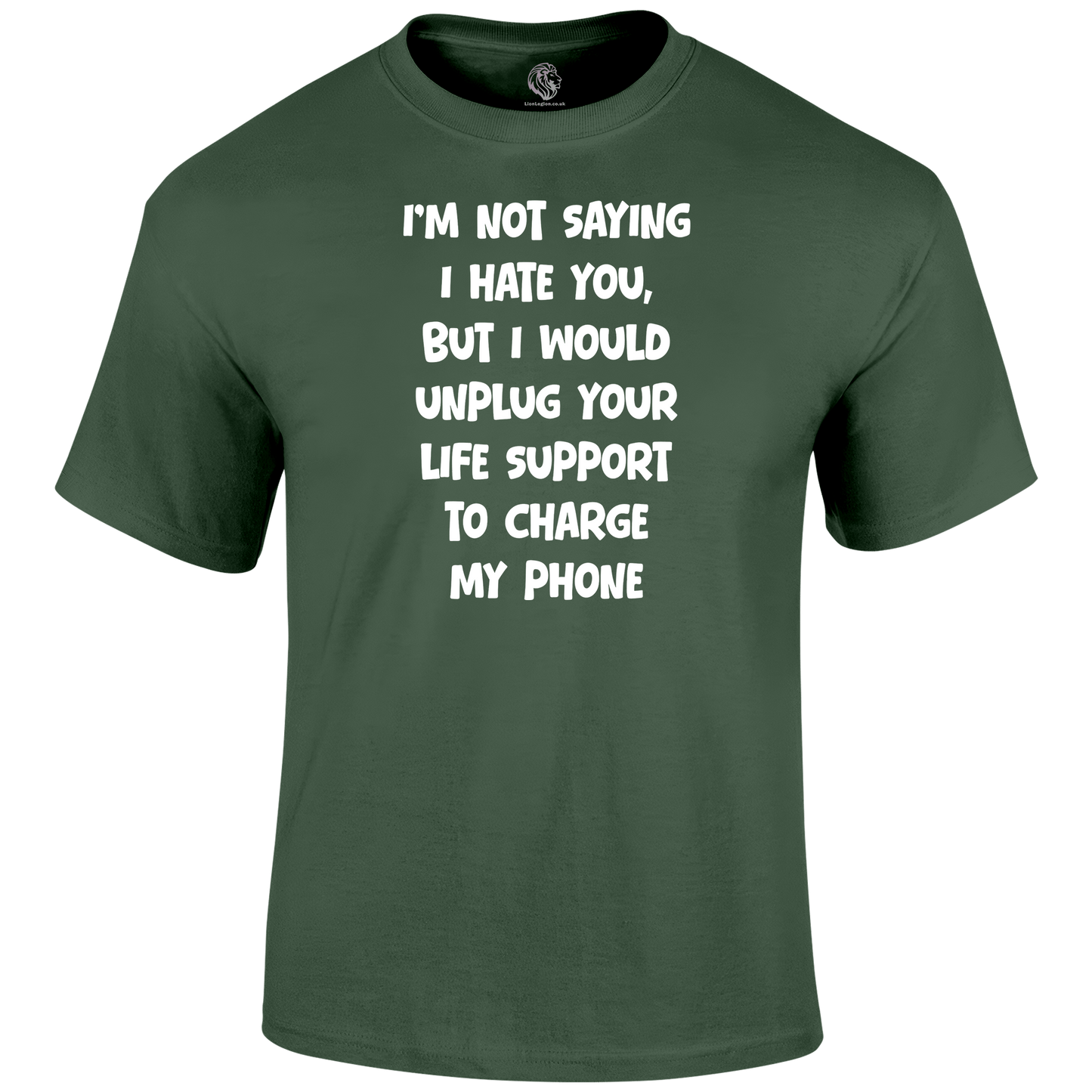 Life Support Funny T Shirt by Lion Legion