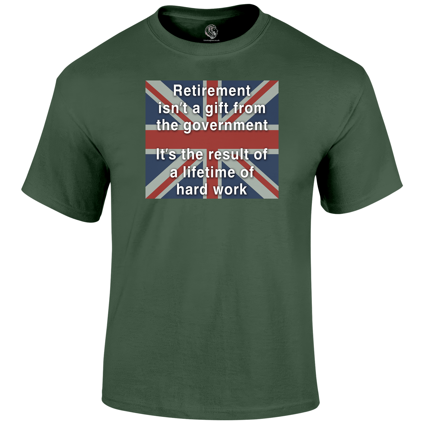 Retirement Gift Patriotic T Shirt by Lion Legion