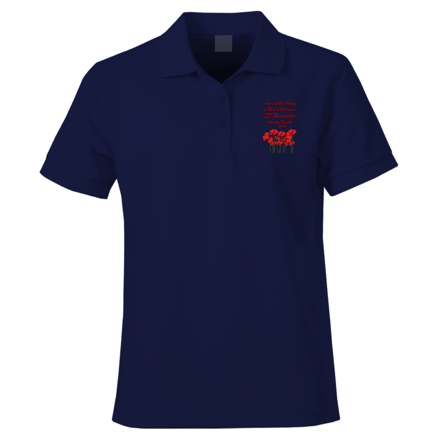 Red As Red Can Be Remembrance Day Polo Shirt by Lion Legion
