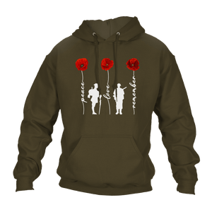 Peace And Love Remembrance Day Hoodie