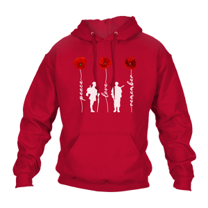 Peace And Love Remembrance Day Hoodie