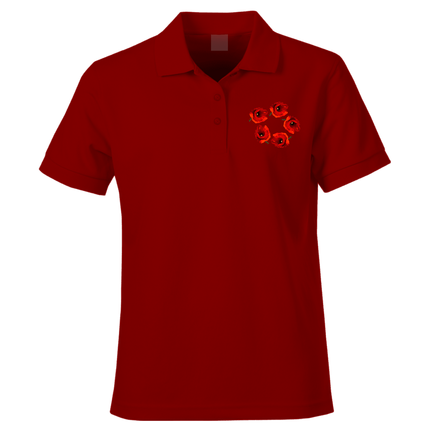Poppy Circle Remembrance Day Polo Shirt by Lion Legion