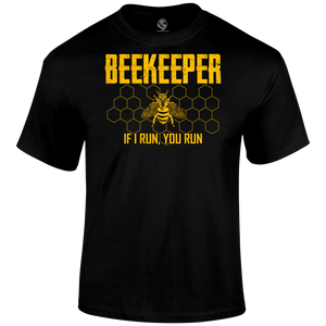 Funny T Shirt Beekeeper Running