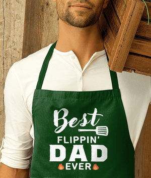 Funny Apron Best Flippin Dad Premier Cotton