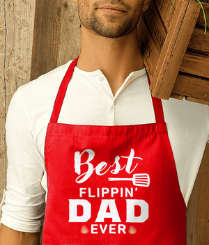 Funny Apron Best Flippin Dad Premier Cotton