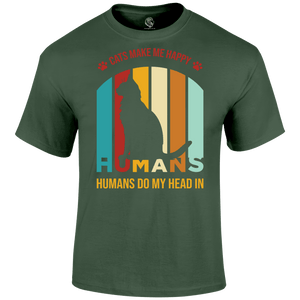 Funny Cat T Shirt Cat Happy Humans