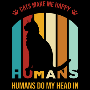 Funny Cat T Shirt Cat Happy Humans