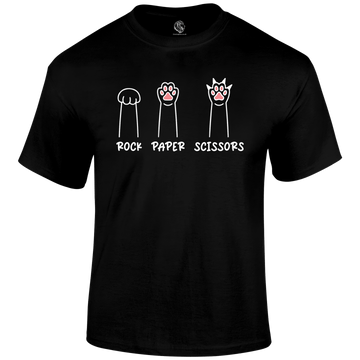 Cat Rock Paper Scissors T Shirt