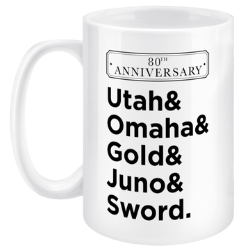 D Day Jumbo Mug Beaches 80