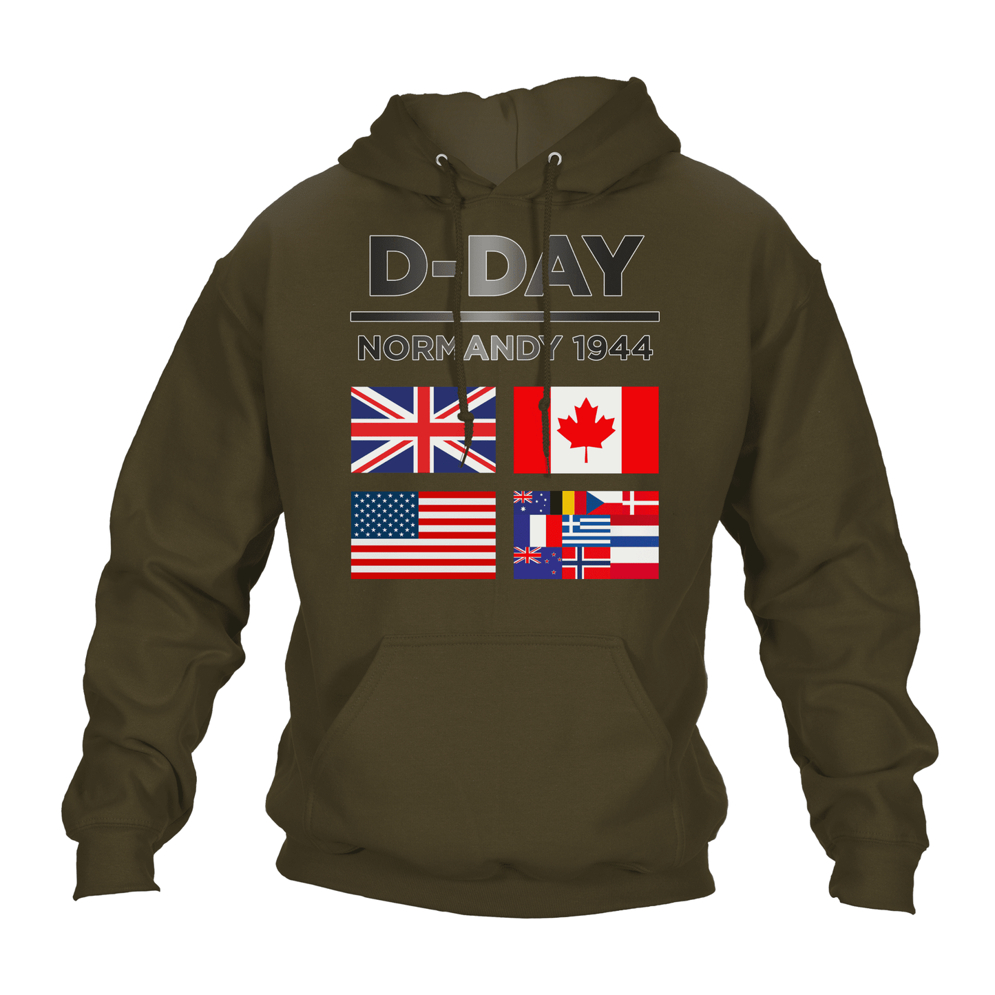 Remembrance Day Hoodie D Day Flags