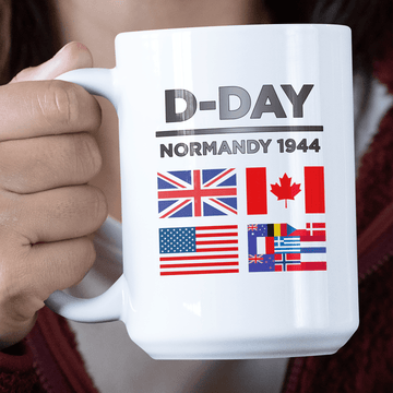 Remembrance Day Mug D Day Flags Jumbo Mug
