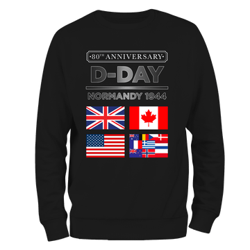D Day Normandy 1944 Flags 80 Sweatshirt