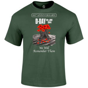 D Day Shirt Poppy Boots 80 Tee