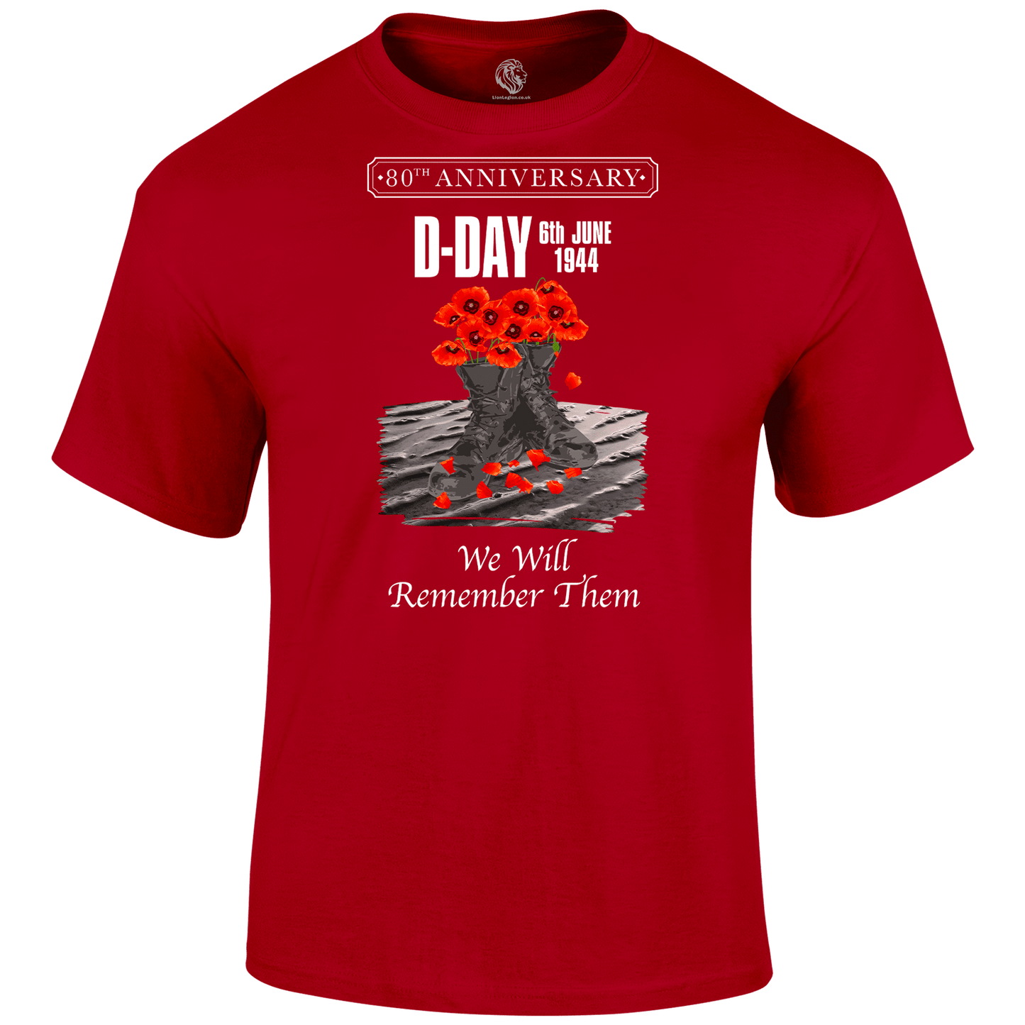 D Day Shirt Poppy Boots 80 Tee