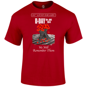 D Day Shirt Poppy Boots 80 Tee
