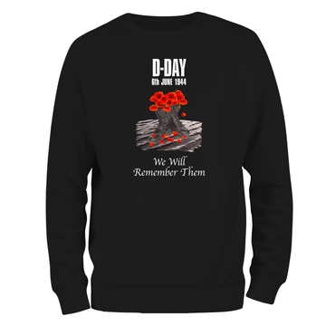D Day Poppy Boots Sweatshirt