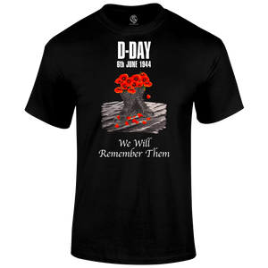 D Day Poppy Boots T Shirt