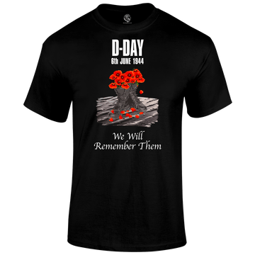 D Day Poppy Boots T Shirt