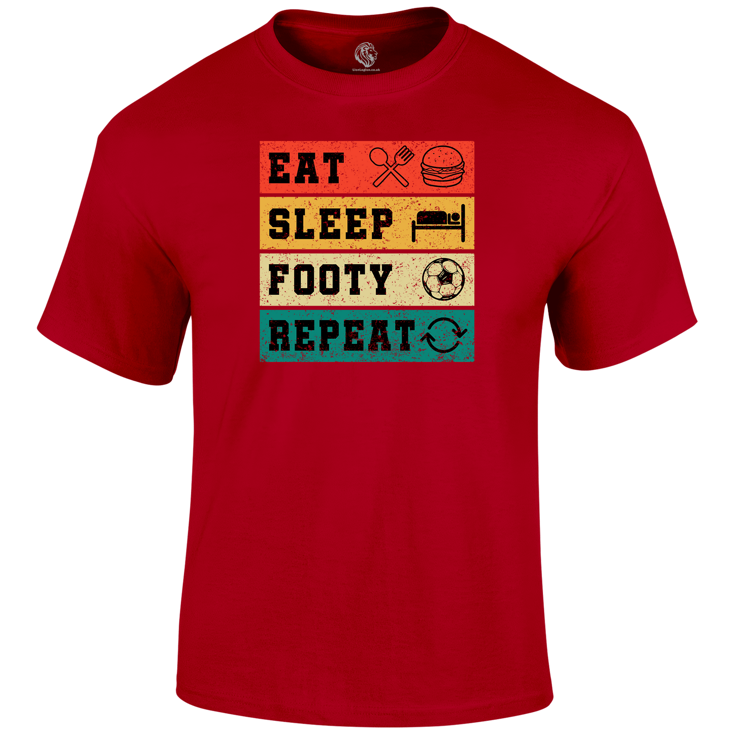 Eat Sleep Footy Repeat T Shirt