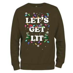 Funny Christmas Jumper Get Lit