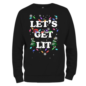Funny Christmas Jumper Get Lit
