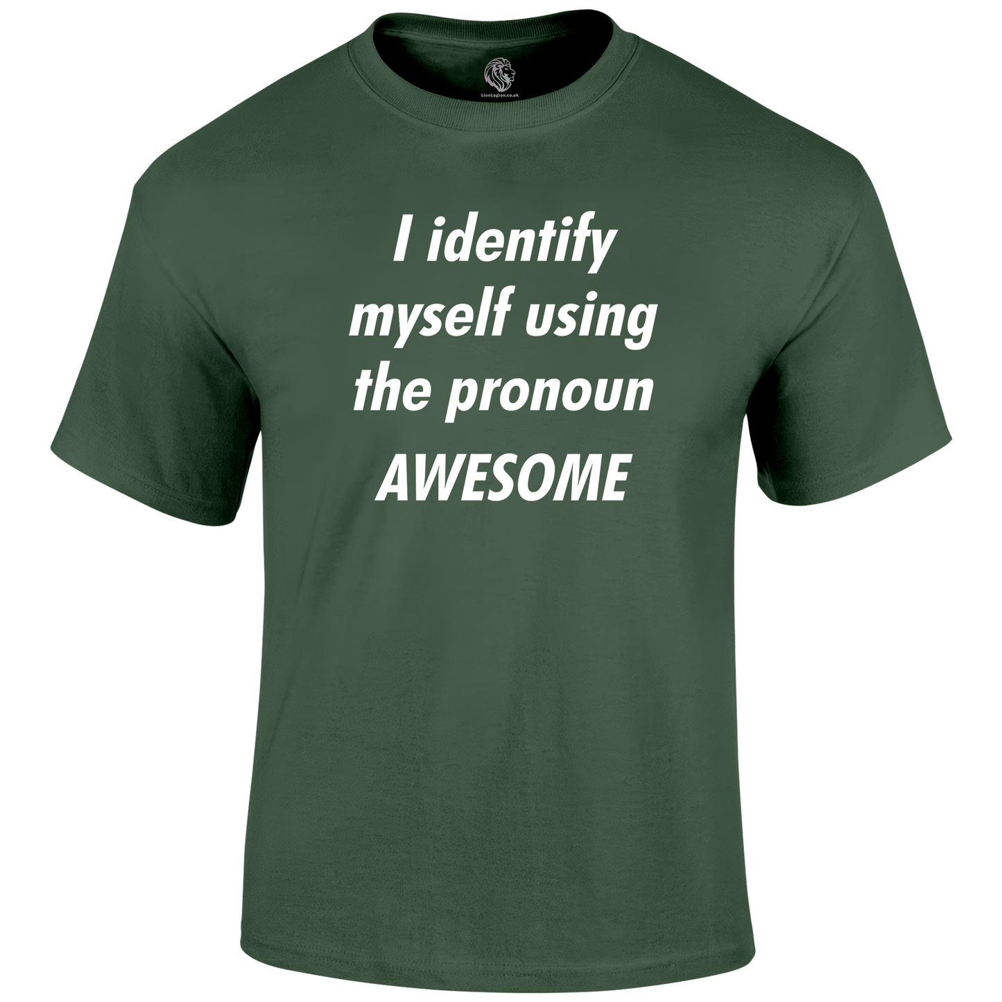 Pronoun Awesome Funny T Shirt by Lion Legion