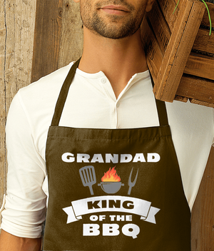BBQ Apron Grandad BBQ King Premier Cotton Apron