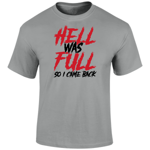 Funny T Shirt Hell Full grey