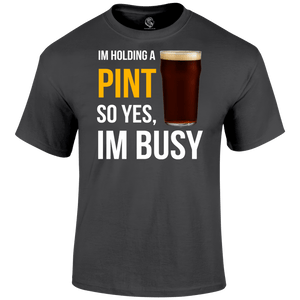 Funny T Shirt Holding A Pint