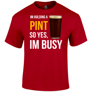 Funny T Shirt Holding A Pint