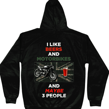 Motorbike Hoodie I Like Beers & Motorbikes
