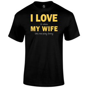 Funny Football T Shirts I Love My Wife