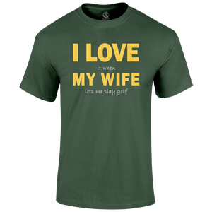 Funny Golf Shirt I Love My Wife