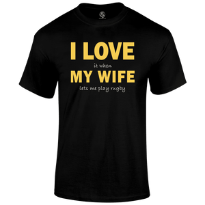 Funny Rugby T Shirt I Love My Wife
