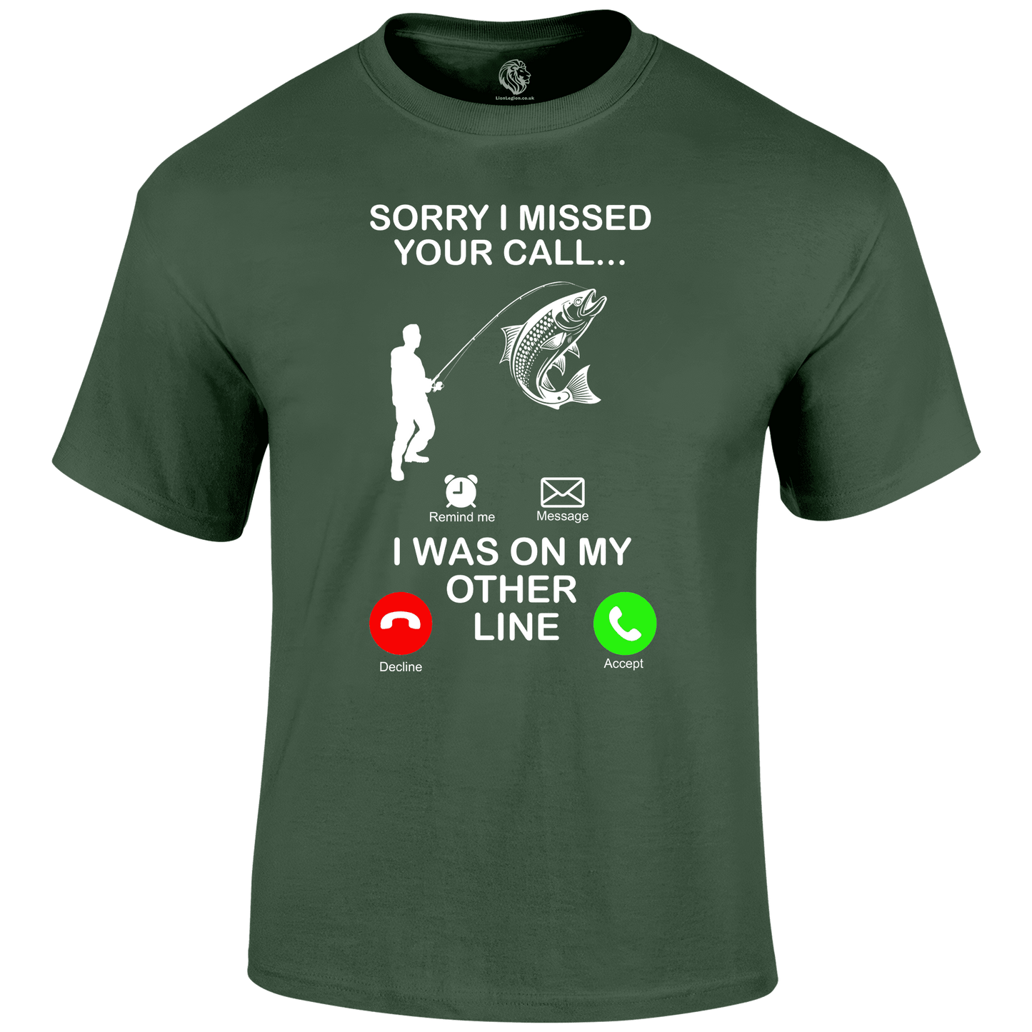 Funny Fishing T Shirt missed call