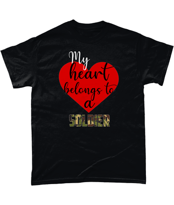 My Heart Belongs To A Soldier T Shirt