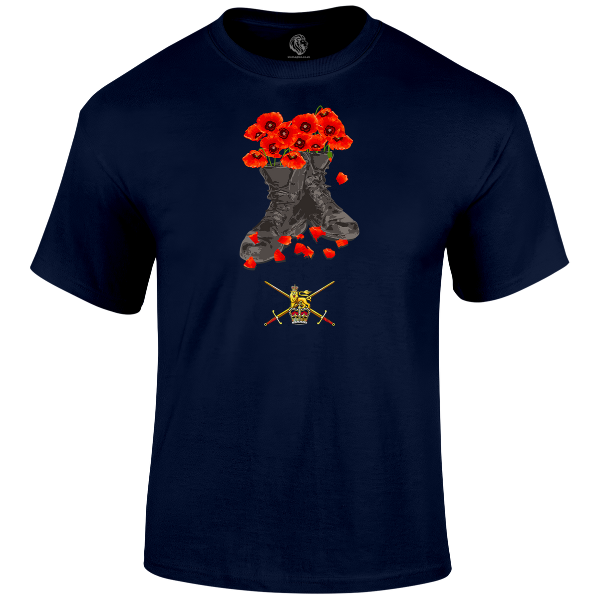 Army Poppy Boots T Shirt