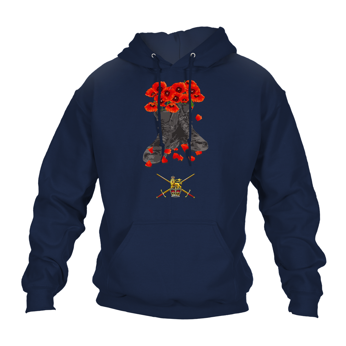 Army Poppy Boots Hoodie