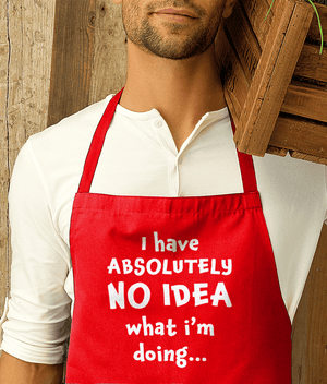 Funny BBQ Apron No Idea