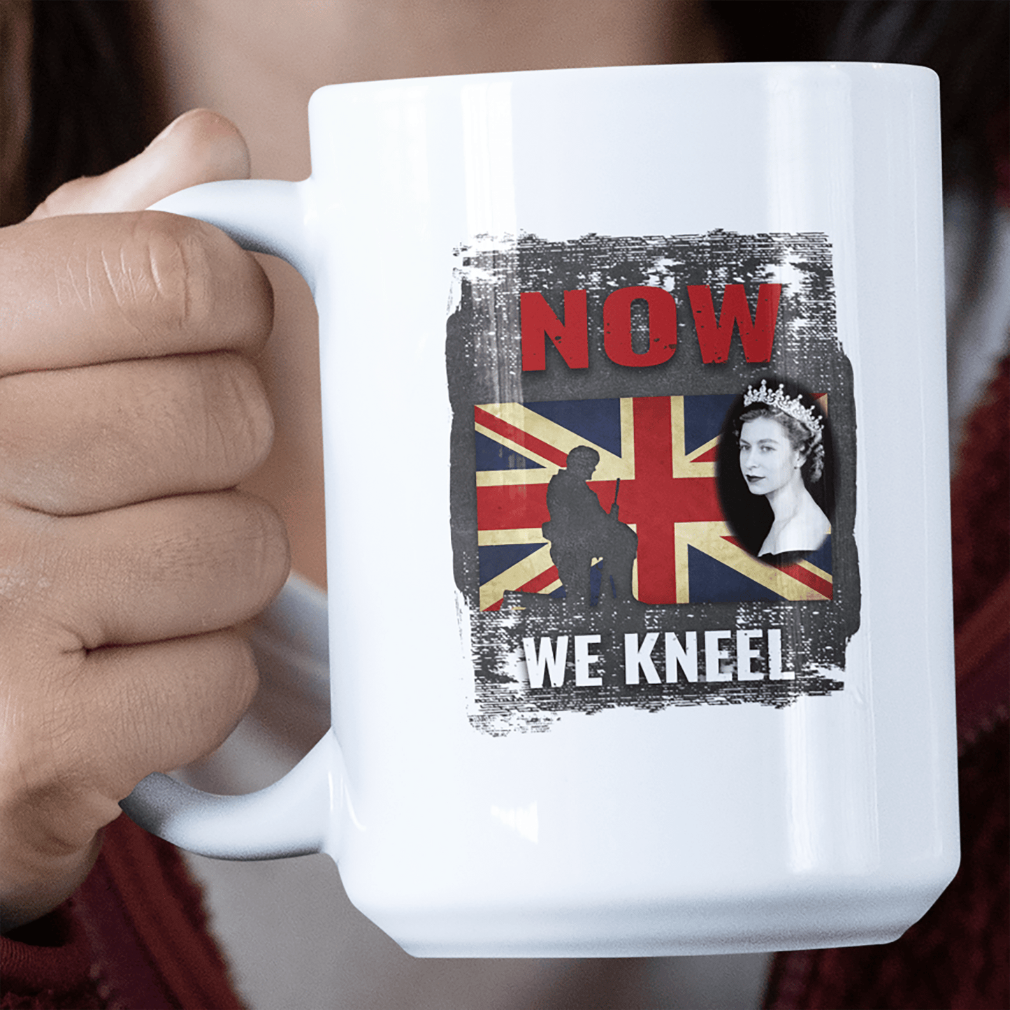 Remembrance Day Mug Now We Kneel Jumbo Mug