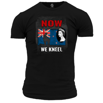 Patriotic T Shirt Now We Kneel (New Zealand)