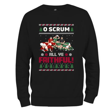 Funny Rugby Christmas Jumper O Scrum All Ye Faithful