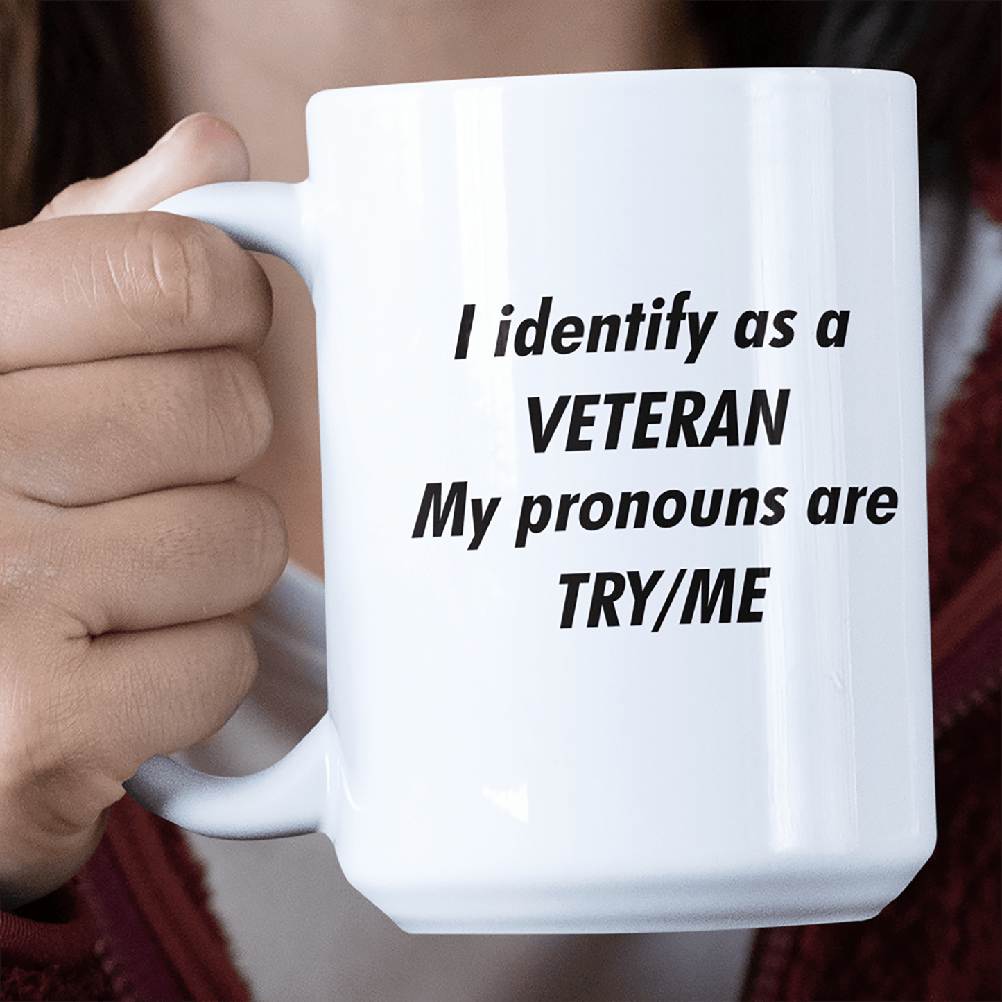 Funny Mug Pronouns Try And Me Jumbo Mug