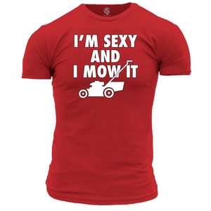 Funny T Shirt Sexy And I Mow It