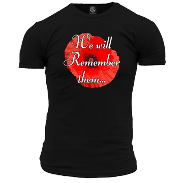 Remembrance Day T Shirt We Will Remember Them
